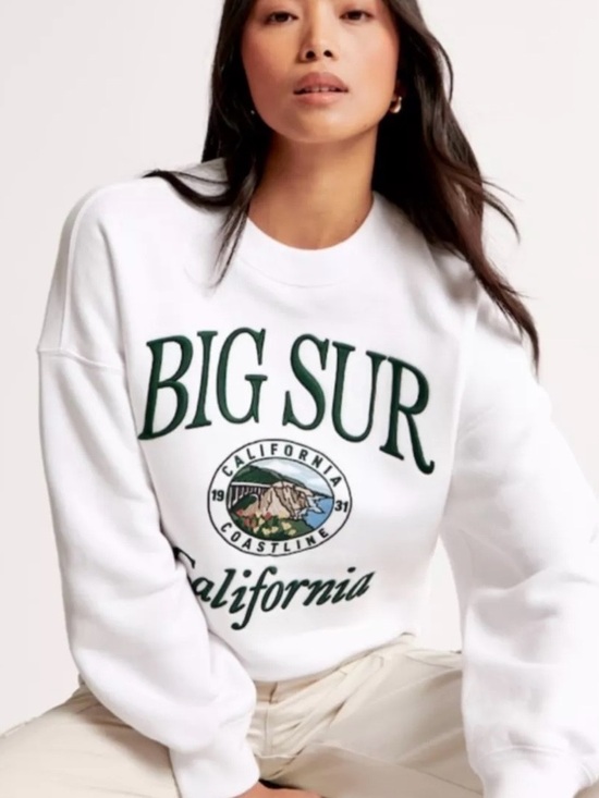 Abercrombie & Fitch Tops - Abercrombie & Fitch Big Sur California Graphic Sweatshirt Blogger Fav